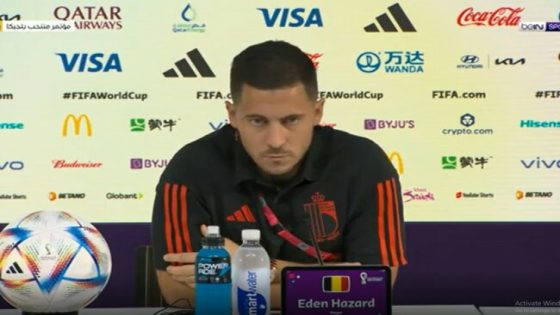 هازارد يتعرض لموقف محرج في المؤتمر الصحفي بسبب المنتخب المغربي (فيديو)